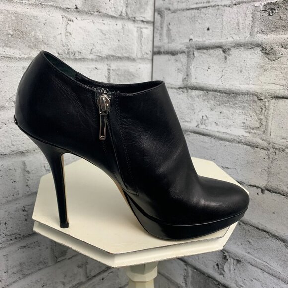 Dior Black Leather Bootie Platform Stiletto Ankle Short Boots - Picture 2 of 14